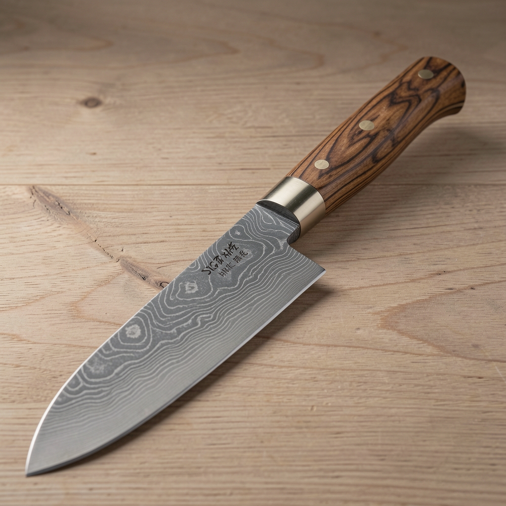 Miyabi Birchwood SG2 24 cm şef bıçağı, huş ağacı saplı, Japon damask çelik desen, 63 HRC