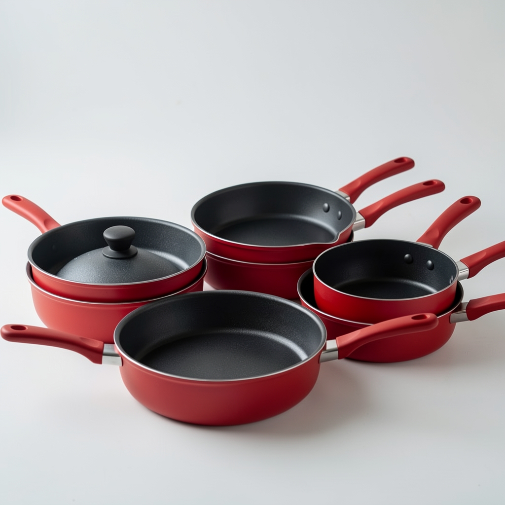 Tefal Ingenio 10 parçalı ayrılabilir saplı çok amaçlı tencere ve tava seti, kırmızı ve siyah renk